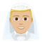 Man with Veil- Medium-Light Skin Tone emoji on Emojione